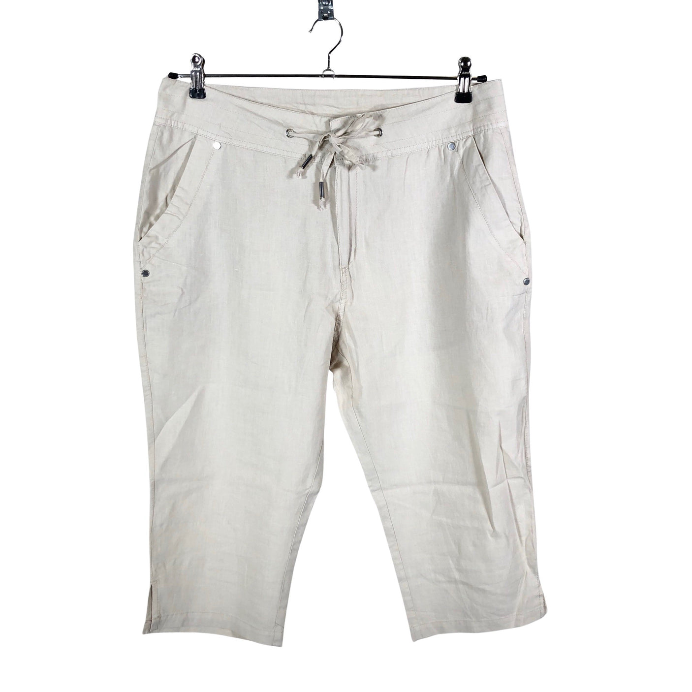 Unisex Luhta - Mittevenivad poolpikad püksid, suurus 44 - Beige (1)