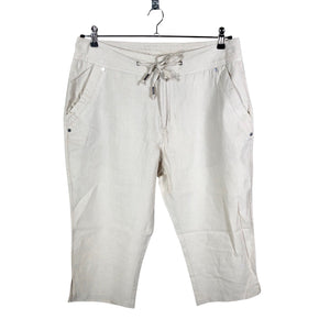 Unisex Luhta - Mittevenivad poolpikad püksid, suurus 44 - Beige (1)