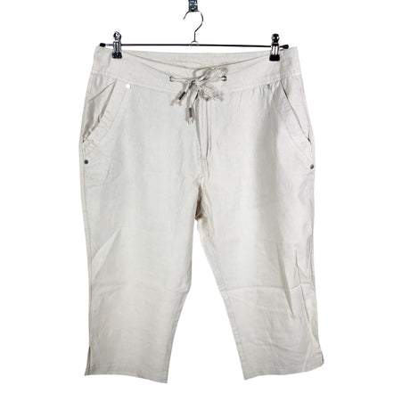 Unisex Luhta - Mittevenivad poolpikad püksid, suurus 44 - Beige ()
