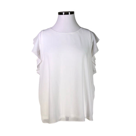 Unisex Ril's - Lühikeste käistega pluus, suurus 44 - Valge ()