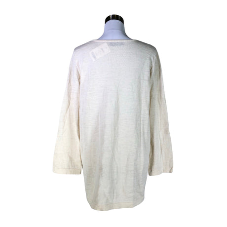 Unisex Alpa - Kootud tuunika, suurus 38 - Looduslik valge (2)