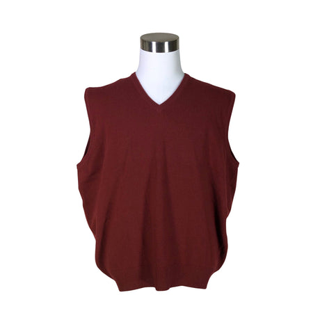 Unisex Benetton - Kootud vest, suurus XL - Veinipunane ()