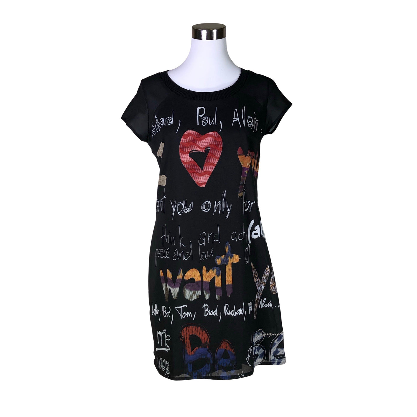 Unisex Desigual - Õhuke kleit, suurus 40 - Must (1)