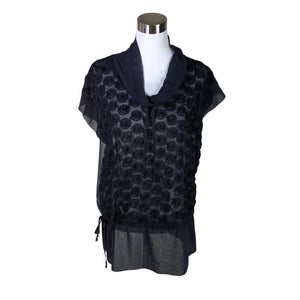 Unisex Lena - Lühikeste käistega pluus, suurus 34 - Sinine (1)