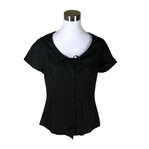 Unisex Lindex - Lühikeste käistega pluus, suurus 40 - Must (1)