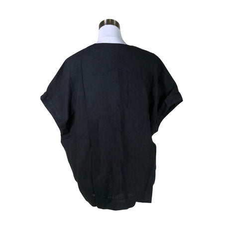 Unisex Papu - Lühikeste käistega pluus, suurus 40 - Must (2)
