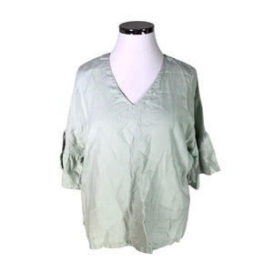 Unisex Nanso - Lühikeste käistega pluus, suurus 44 - Roheline (1)