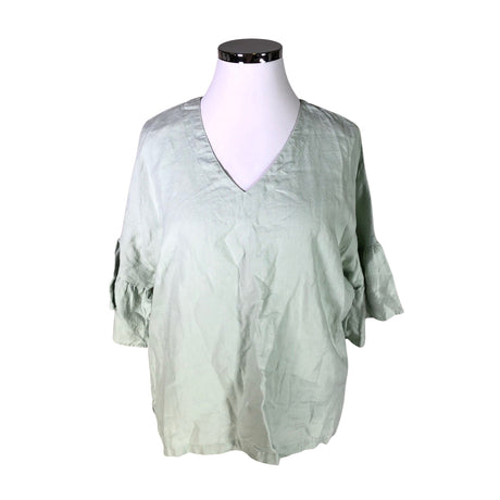Unisex Nanso - Lühikeste käistega pluus, suurus 44 - Roheline ()