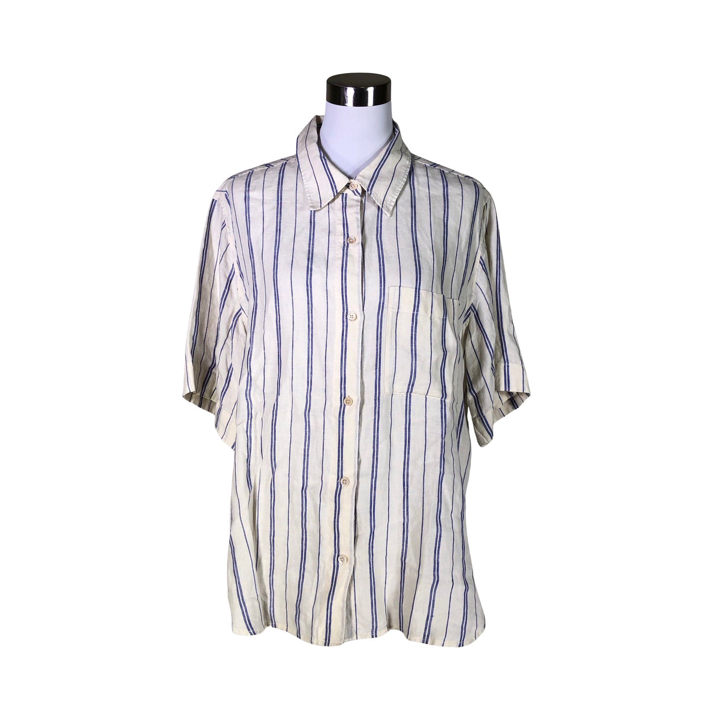 Unisex Arket - Lühikeste käistega pluus, suurus 40 - Looduslik valge (1)