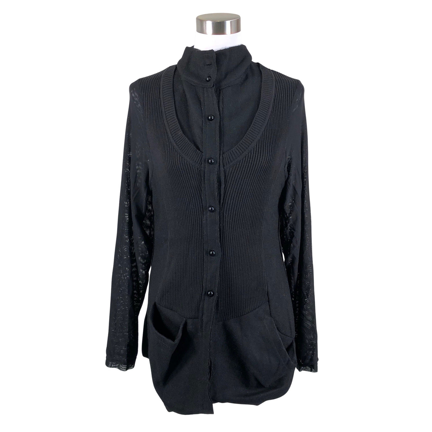 Unisex Uldahl - Kardigan, suurus 40 - Must (1)