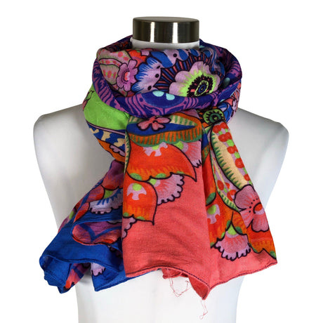 Unisex Desigual - Õhuke sall, suurus Maxi - Sinine ()