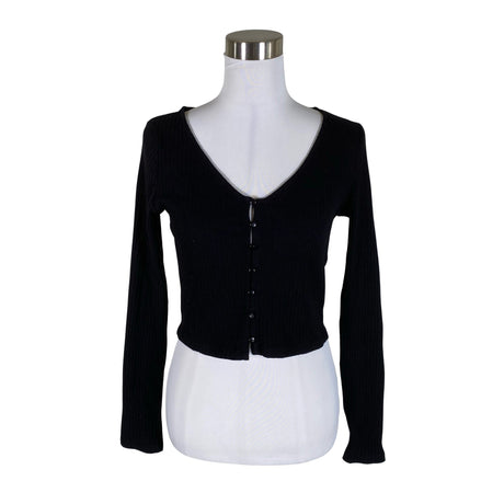 Unisex Lindex - Trikotaažist pluus, suurus 38 - Must ()