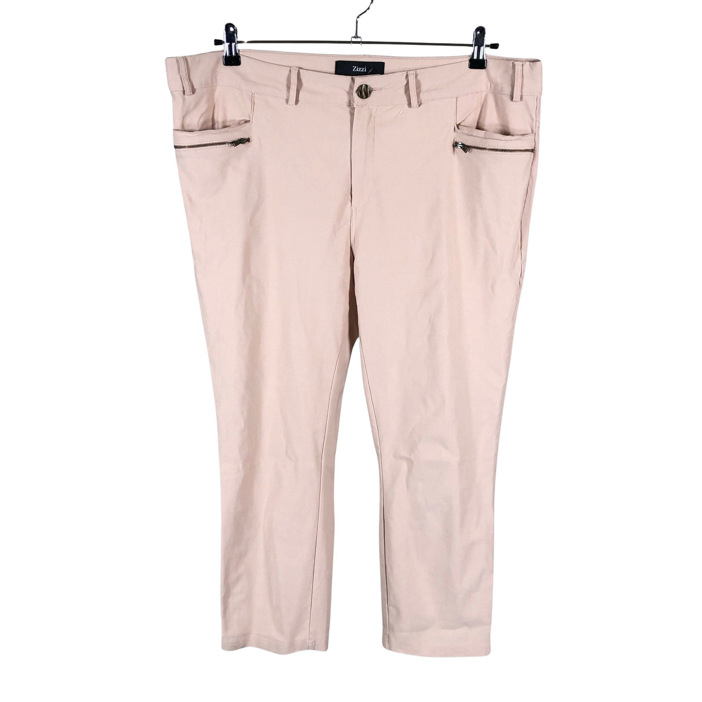 Unisex Zizzi - Mittevenivad poolpikad püksid, suurus 52 - Heleroosa (1)