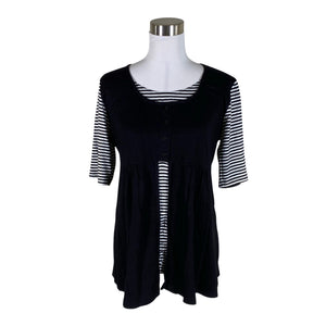 Unisex Voglia - Trikotaažist tuunika, suurus 38 - Must (1)