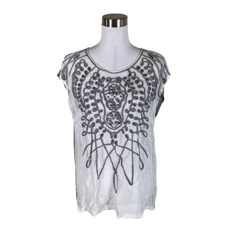 Unisex Cream - Lühikeste käistega pluus, suurus 40 - Hall ()