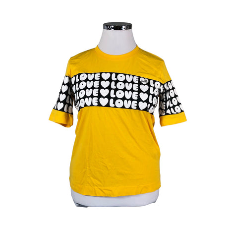 Unisex Love Moschino - T-särk, suurus 42 - Kollane ()