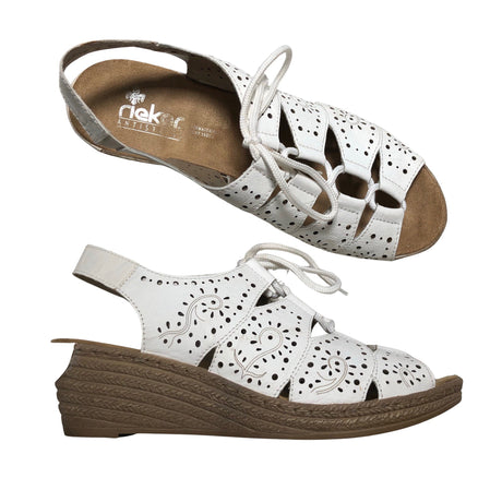 Unisex Rieker - Kiilkontsaga rihmikud, suurus 39 - Valge ()