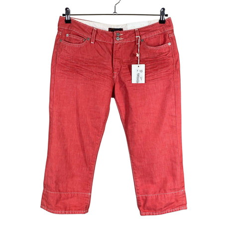 Unisex Crocker - Teksast poolpikad püksid, suurus W33 - Punane ()