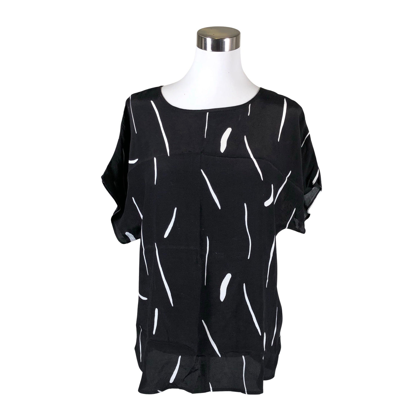 Unisex Nanso - Lühikeste käistega pluus, suurus 38 - Must (1)
