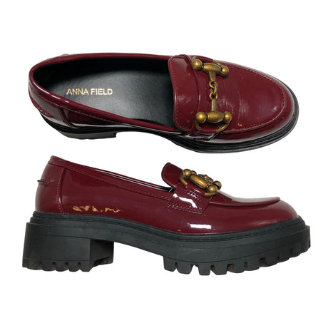 Unisex Anna Field - Mokassiinid, suurus 37 - Veinipunane ()