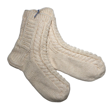 Unisex Handmade - Villased sokid, suurus 39 - Looduslik valge ()
