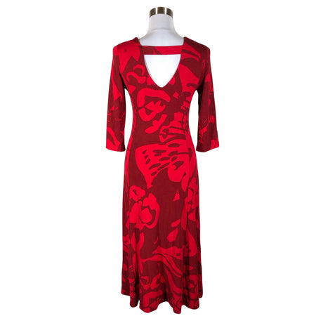 Unisex Nanso - Trikotaažist kleit, suurus 36 - Punane (2)