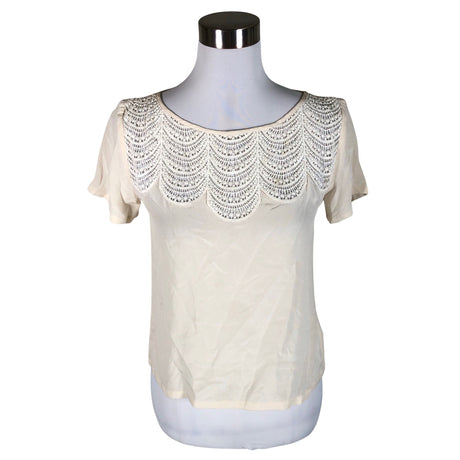 Unisex Club Monaco - Lühikeste käistega pluus, suurus 36 - Beige ()