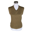 Unisex Backtee - Kootud vest, suurus 38 - Pruun ()