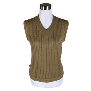Unisex Backtee - Kootud vest, suurus 38 - Pruun (1)