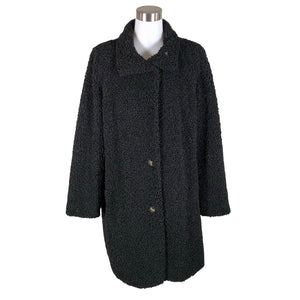 Unisex Saki - Kunstkarusnahast mantel, suurus 40 - Must (1)