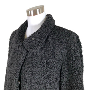 Unisex Saki - Kunstkarusnahast mantel, suurus 40 - Must (3)