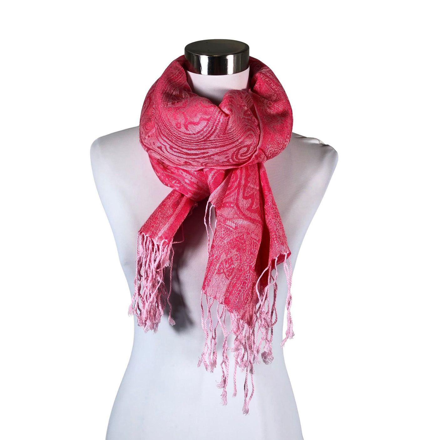 Unisex Pashmina - Õhuke sall, suurus Maxi - Roosa (1)