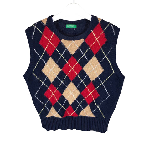 Unisex Benetton - Kootud vest, suurus 146 - 152 - Sinine ()