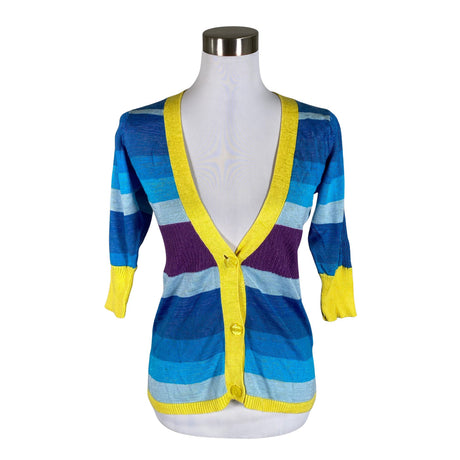 Unisex Ringspun - Kardigan, suurus 38 - Sinine ()