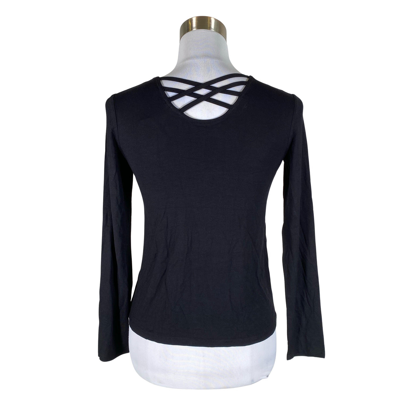 Unisex Lindex - Trikotaažist pluus, suurus 34 - Must (2)