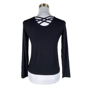 Unisex Lindex - Trikotaažist pluus, suurus 34 - Must (2)