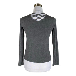Unisex Lindex - Trikotaažist pluus, suurus 34 - Hall (2)