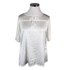 Unisex Comma - Lühikeste käistega pluus, suurus 46 - Valge (1)