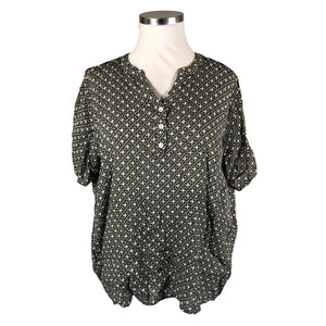 Unisex Kaffe - Lühikeste käistega pluus, suurus 46 - Roheline (1)