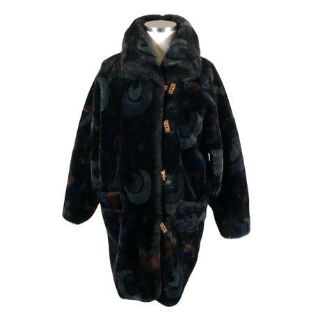 Unisex Skila - Kunstkarusnahast mantel, suurus 42 - Must ()