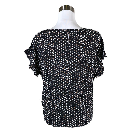 Unisex Nanso - Lühikeste käistega pluus, suurus 40 - Must (2)