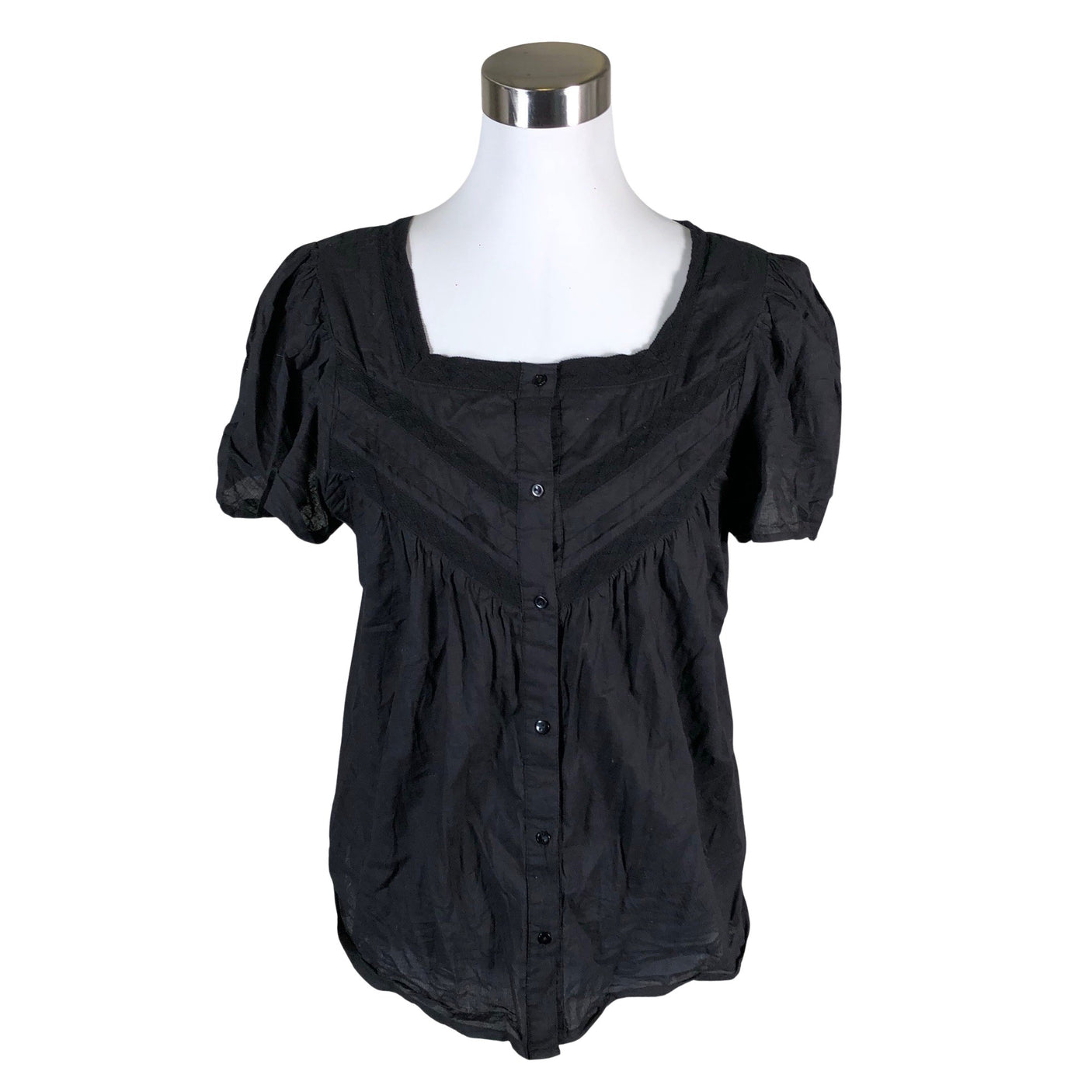 Unisex Soaked - Lühikeste käistega pluus, suurus 38 - Must (1)