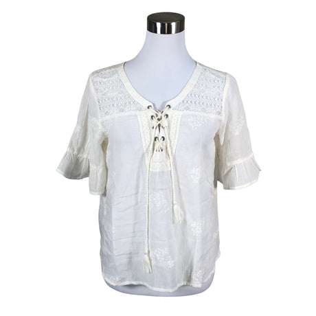 Unisex American Eagle Outfitters - Lühikeste käistega pluus, suurus 36 - Looduslik valge ()