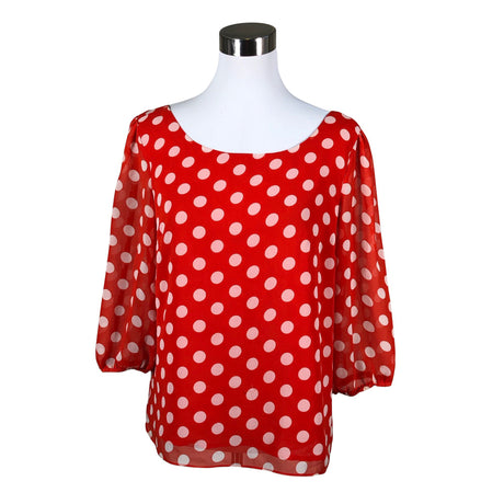 Unisex Love21 - Lühikeste käistega pluus, suurus 38 - Punane ()