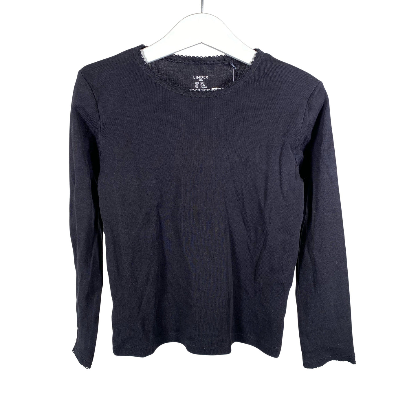 Unisex Lindex - Trikotaažist pluus, suurus 122 - 128 - Must (1)