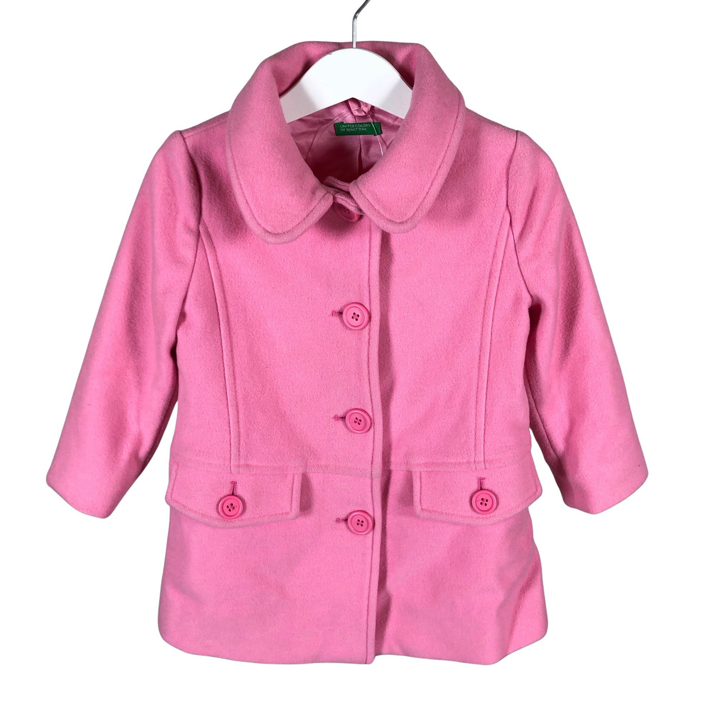 Unisex Benetton - Villane mantel, suurus 86 - 92 - Heleroosa (1)