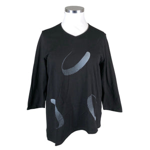 Unisex Anneli Keinonen - Trikotaažist pluus, suurus 42 - Must (1)