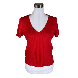Unisex Benetton - Lühikeste käistega pluus, suurus 40 - Punane (1)