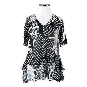 Unisex Betty Barclay - Kootud tuunika, suurus 44 - Must (1)