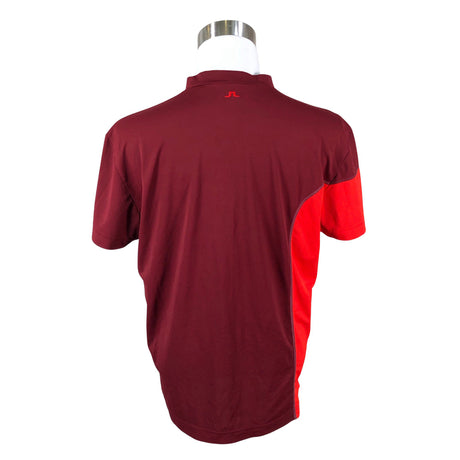Unisex J.Lindeberg - Spordisärk, lühikesed käised, suurus L - Veinipunane (2)